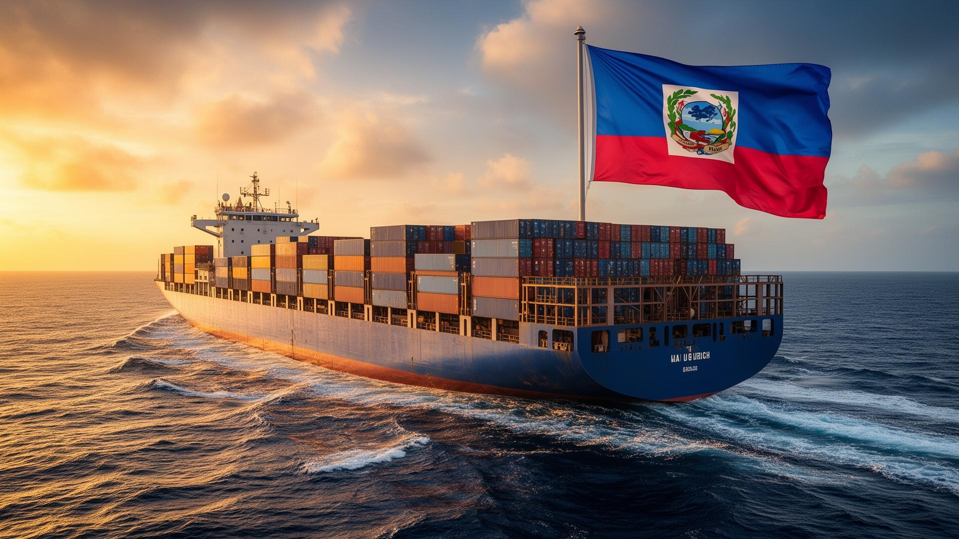 Cargo ship flying the Haitian flag